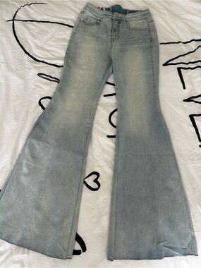 We The Free Light Blue High-Rise Flare Jeans